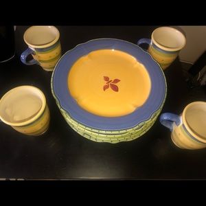 Dinnerware Set - 4 Mugs and $7 Plates.